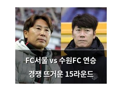 FC서울 vs 수원FC 연승 경쟁 뜨거운 15라운드