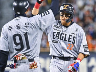 채은성 2연속 멀티 출루로 1군 복귀 가시화