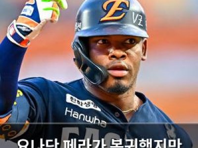 요나단 페라가 복귀했지만 한화 팬들 반응은 냉담